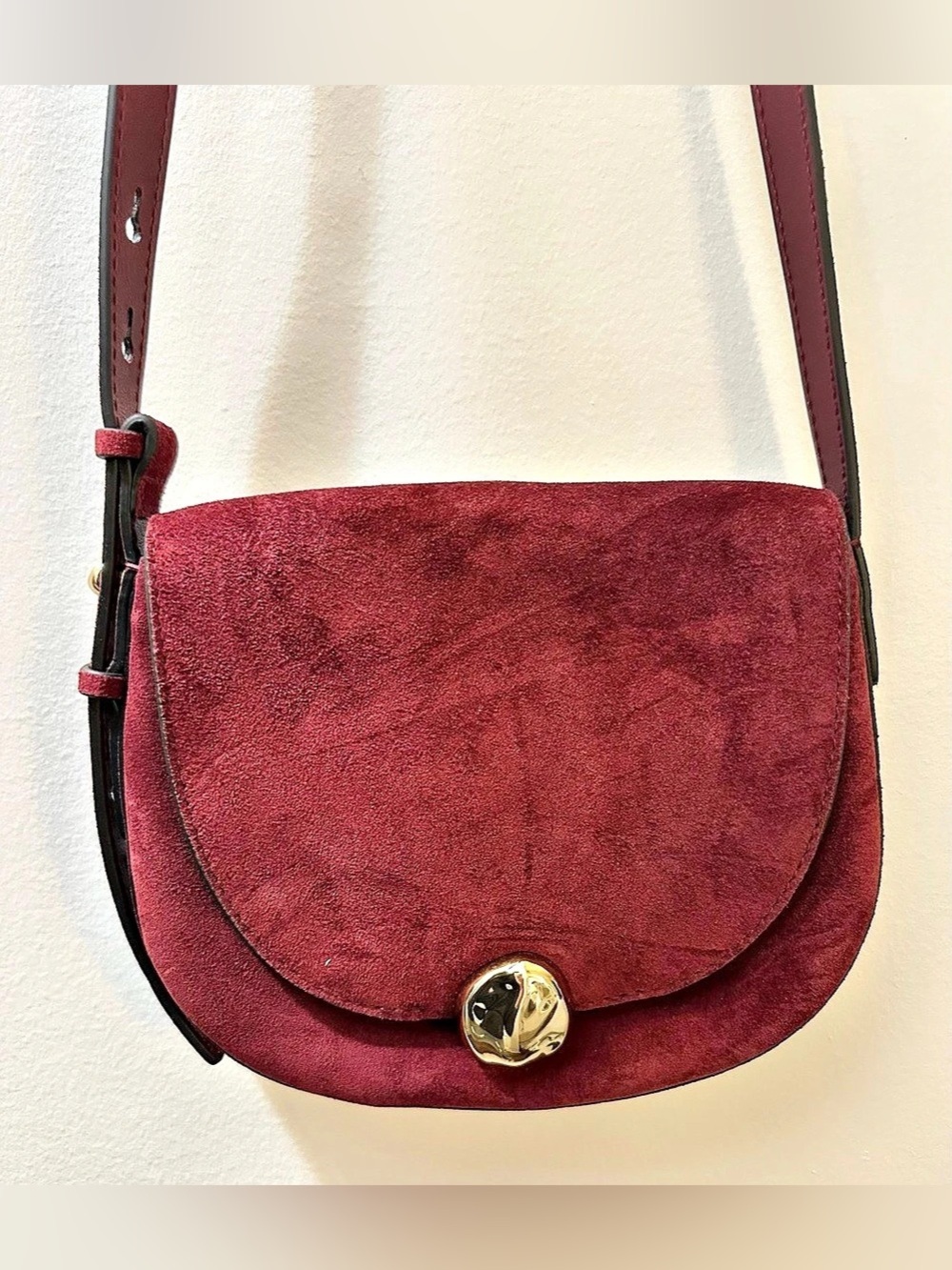 Madewell the Dakota small saddle bag - red suede
